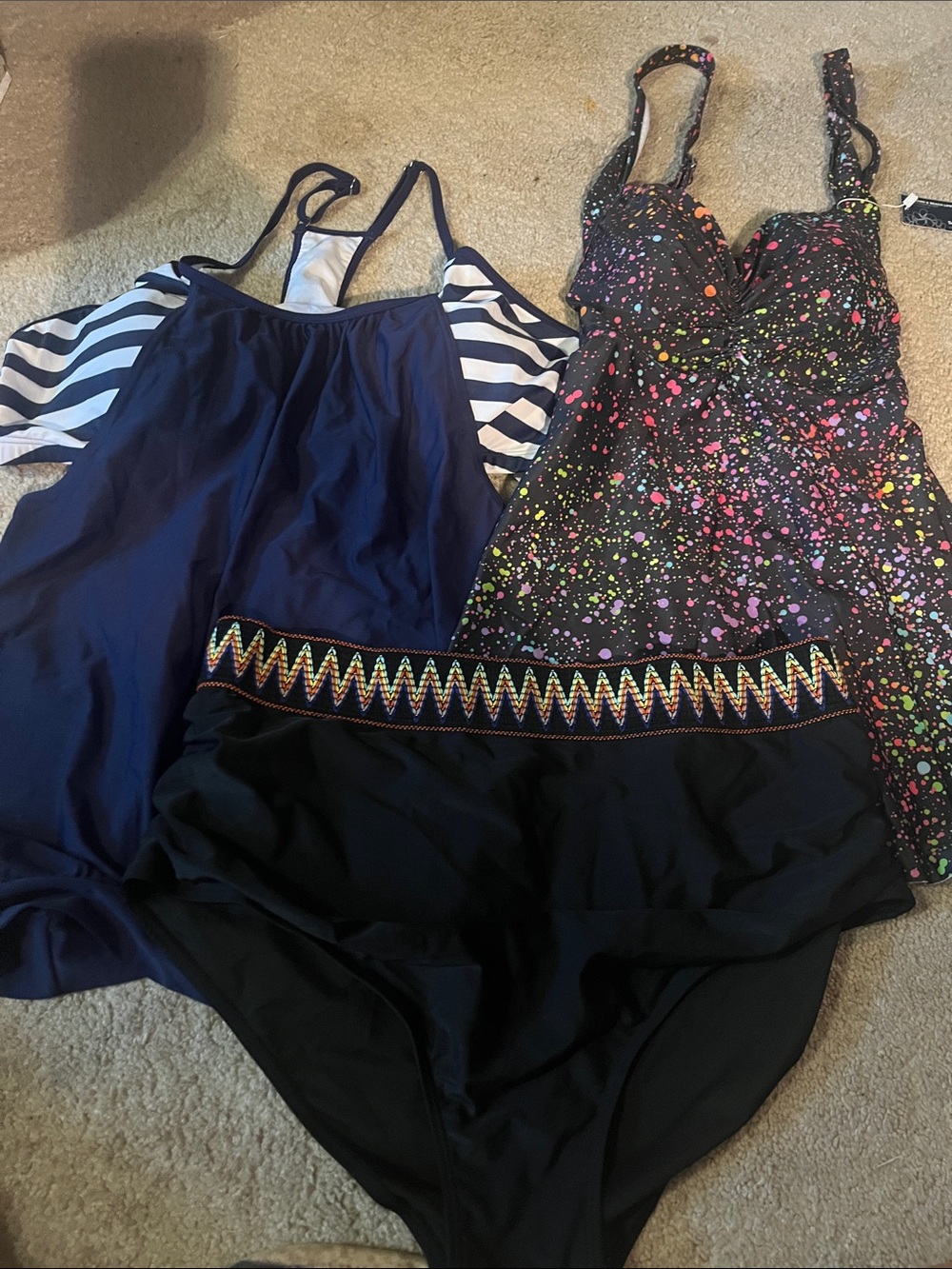 20W SWIM MISMATCH SET 2 tops 1 bottom